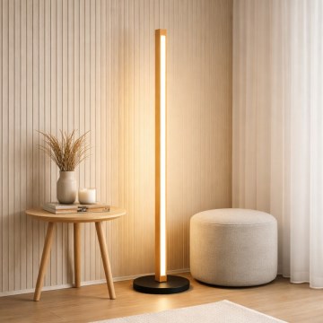 LED-lattiavalaisin VERDE LED/18W/230V 3000K tammi/musta