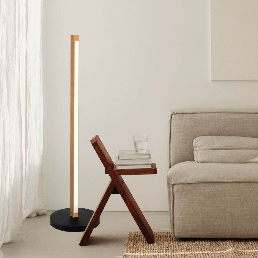 LED-lattiavalaisin VERDE LED/18W/230V 3000K tammi/musta