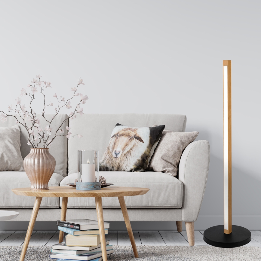 LED-lattiavalaisin VERDE LED/18W/230V 3000K tammi/musta