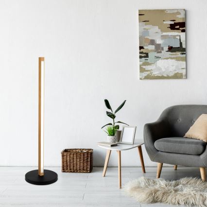 LED-lattiavalaisin VERDE LED/18W/230V 3000K tammi/musta