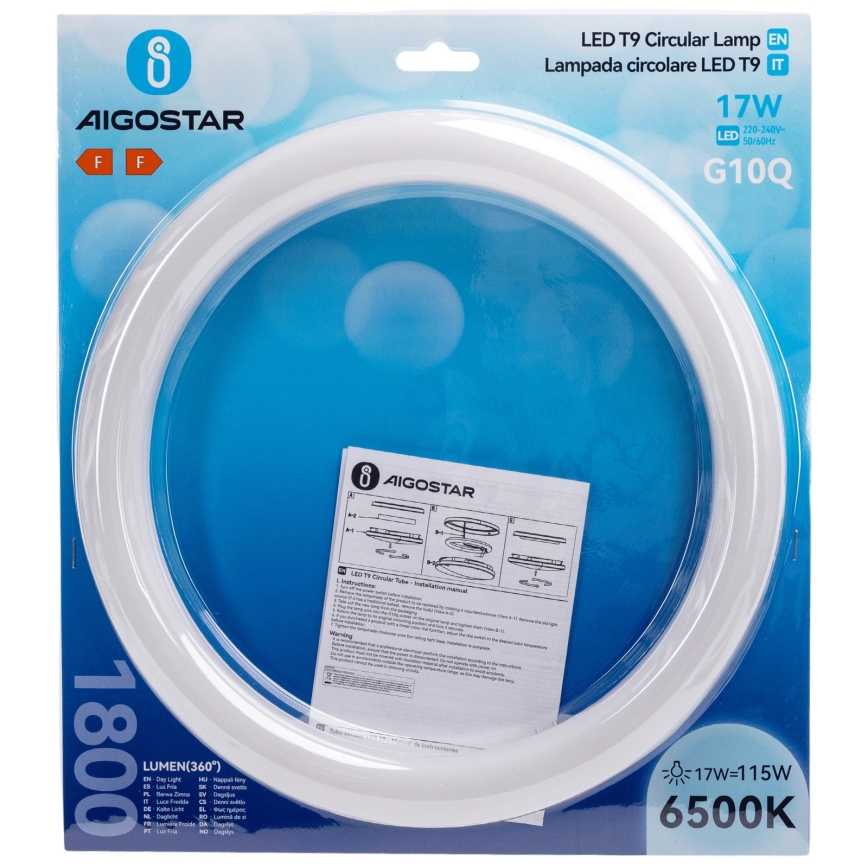 LED-loisteputki G10q/17W/230V 6500K - Aigostar