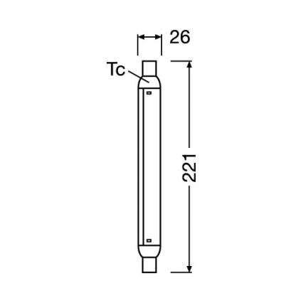 LED-loisteputki LINE S15s/4W/230V 2700K - Osram