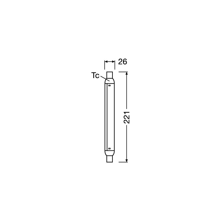 LED-loisteputki LINE S15s/4W/230V 2700K - Osram