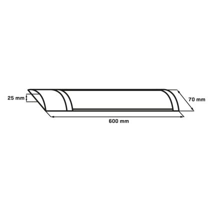 LED-loisteputkivalaisin LED/18W/230V 4000K 60 cm musta