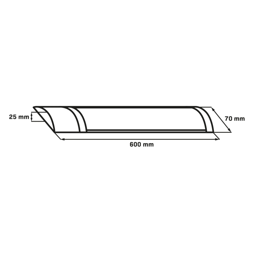 LED-loisteputkivalaisin LED/18W/230V 4000K 60 cm musta