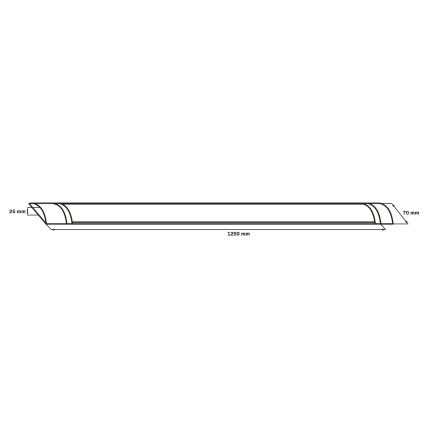 LED-loisteputkivalaisin LED/36W/230V 4000K 120 cm musta