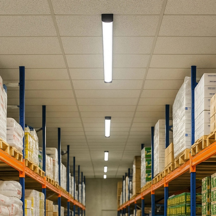 LED loisteputkivalaisin LED/50W/230V 4000K 150 cm musta
