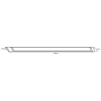 LED loisteputkivalaisin LED/50W/230V 4000K 150 cm musta