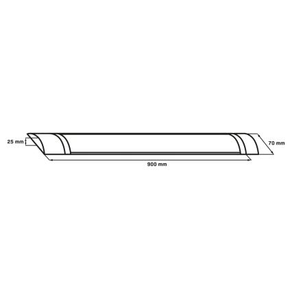 LED-loistevalaisin LED/30W/230V 4000K 90 cm musta