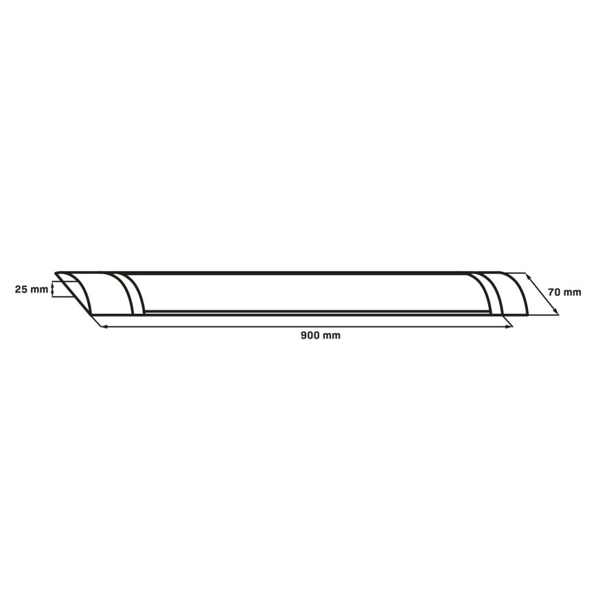 LED-loistevalaisin LED/30W/230V 4000K 90 cm musta