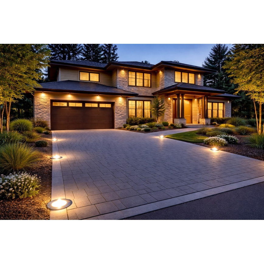 LED maahan upotettava ajettava ulkovalaisin PELIA LED/30W/230V 4000K IP68 hopea