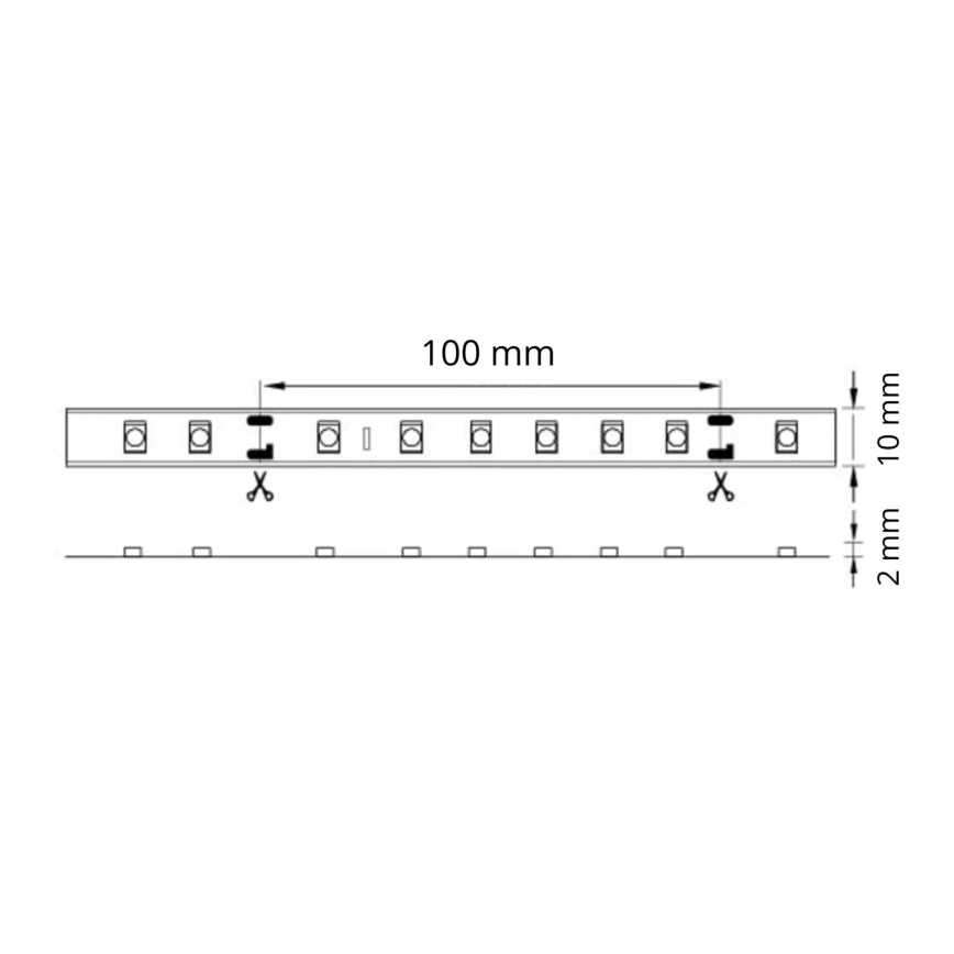 LED-nauha 5m LED/10W/12V IP20 valkoinen