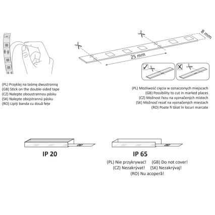LED-nauha LED / 18W / 12V 2m 4000K