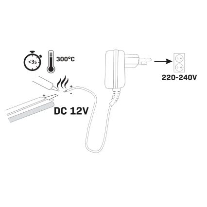 LED-nauha NEON 5 m LED/27W/12V IP65 oranssi