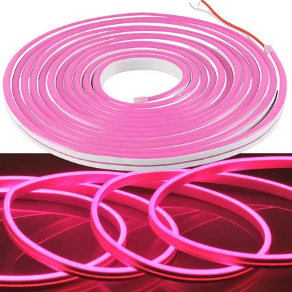 LED-nauha NEON 5 m LED/27W/12V IP65 vaaleanpunainen