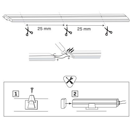 LED-nauha NEON 5 m LED/27W/12V IP65 vaaleanpunainen