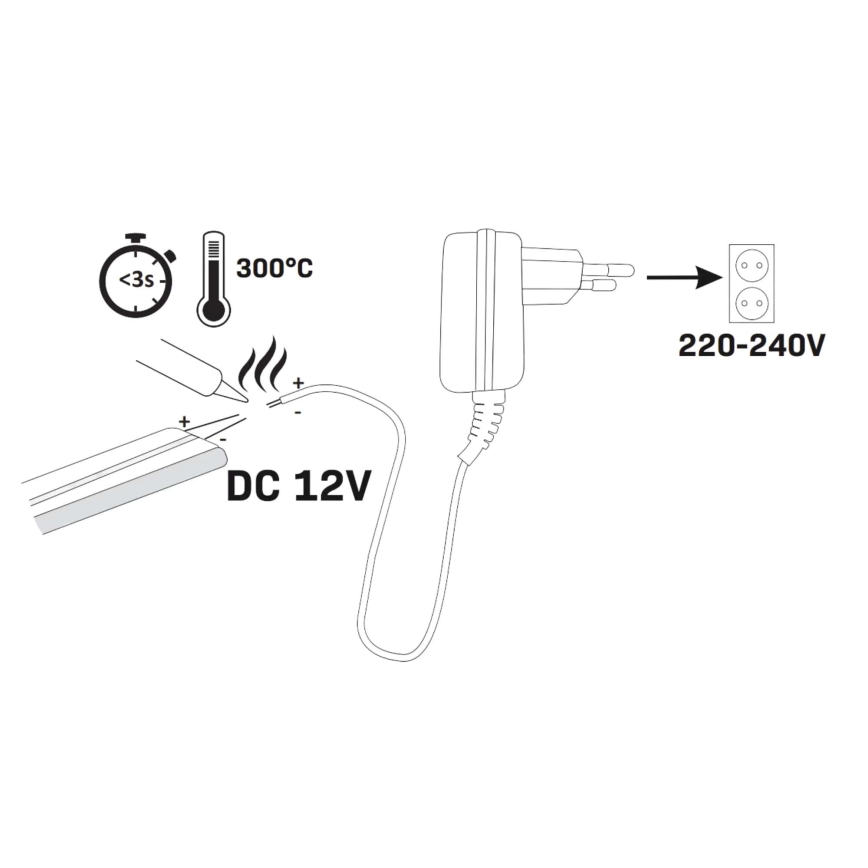 LED-nauha NEON 5 m LED/27W/12V IP65 vaaleanpunainen