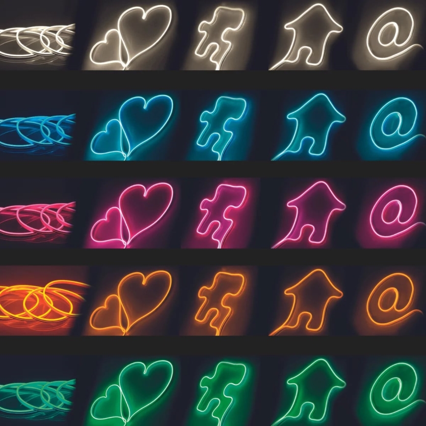 LED-nauha NEON 5m LED/40W/24V oranssi IP65