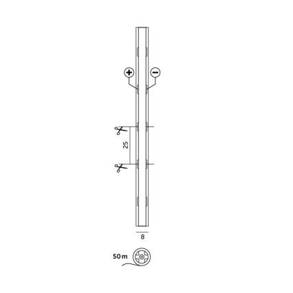 LED-nauha TRAMO LED/500W/12V 50m 6500K