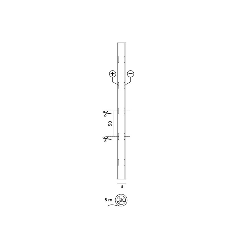 LED-nauha TRAMO LED/50W/24V 5m 4000K