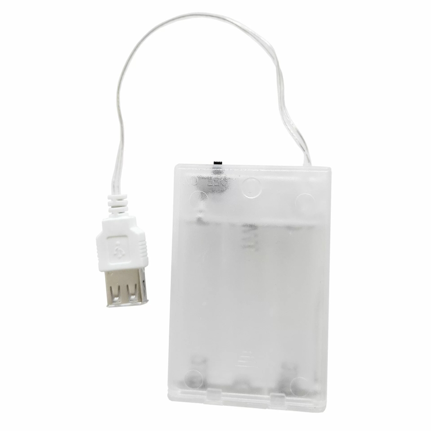 LED Neon seinäkoriste CAT LED/3W/3xAA USB keltainen