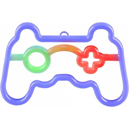LED Neon seinäkoriste GAME LED/3W/3xAA USB sininen