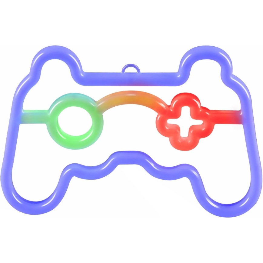 LED Neon seinäkoriste GAME LED/3W/3xAA USB sininen