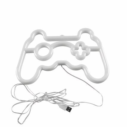 LED Neon seinäkoriste GAME LED/3W/3xAA USB sininen