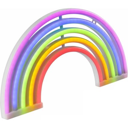 LED Neon seinäkoriste RAINBOW LED/3W/3xAA USB monivärinen
