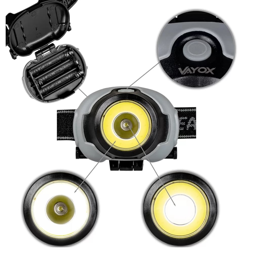 LED Otsalamppu 2xLED/3xAAA IP44 170 lm