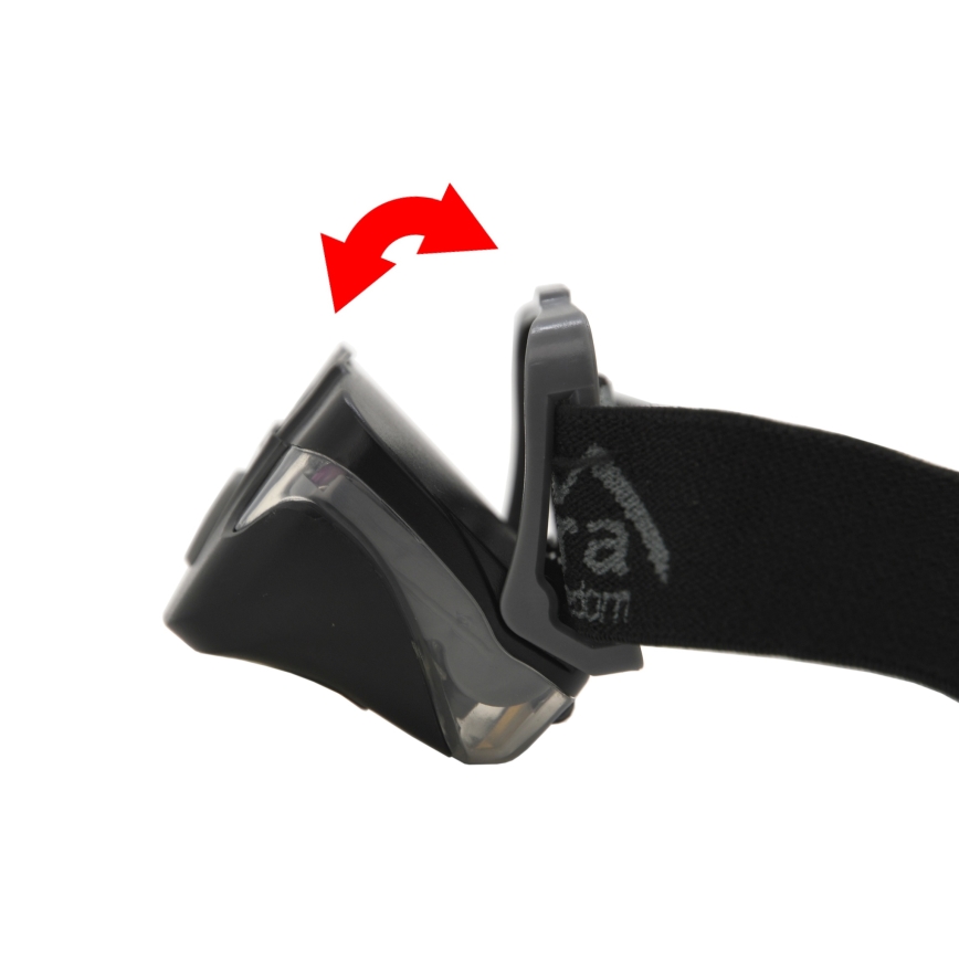 LED otsalamppu LED/3xAAA musta