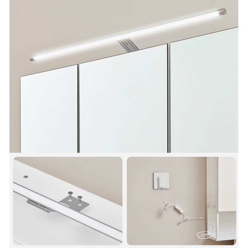 LED-peilikaappi SKY 70x70x16 cm 230V, valkoinen