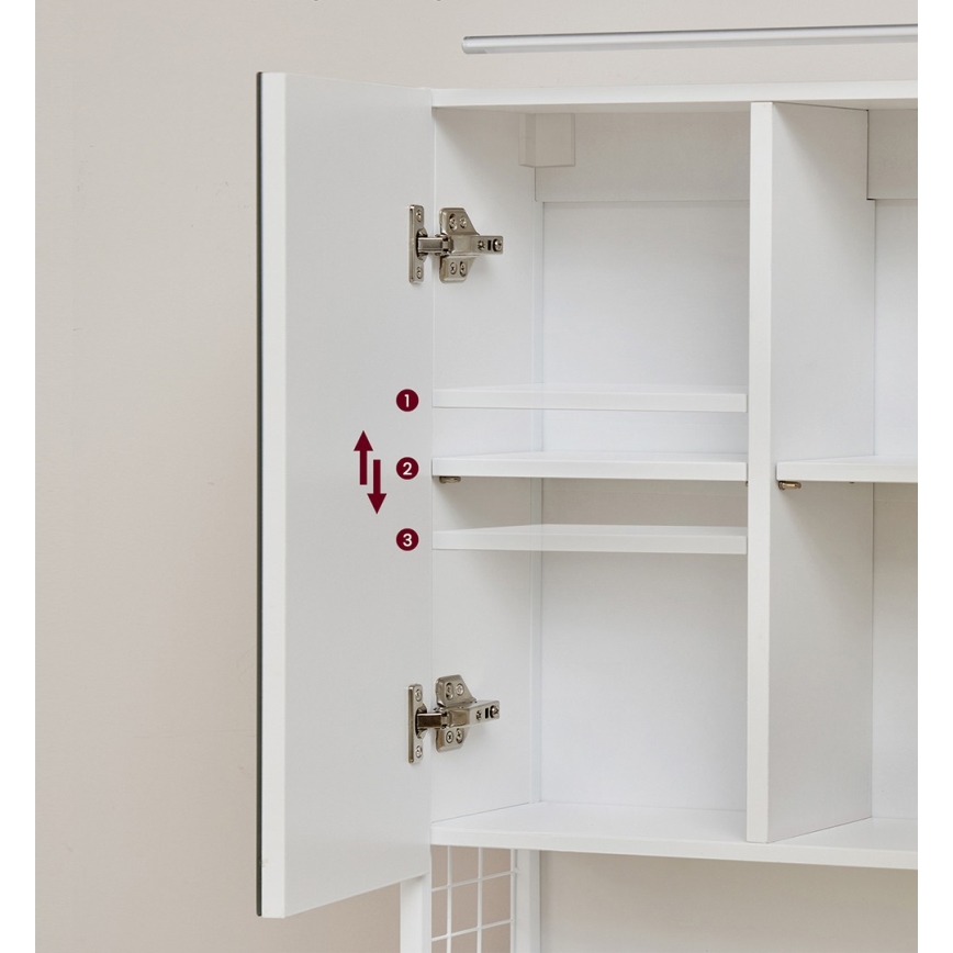 LED-peilikaappi SKY 70x70x16 cm 230V, valkoinen