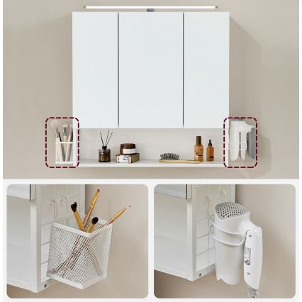 LED-peilikaappi SKY 70x70x16 cm 230V, valkoinen