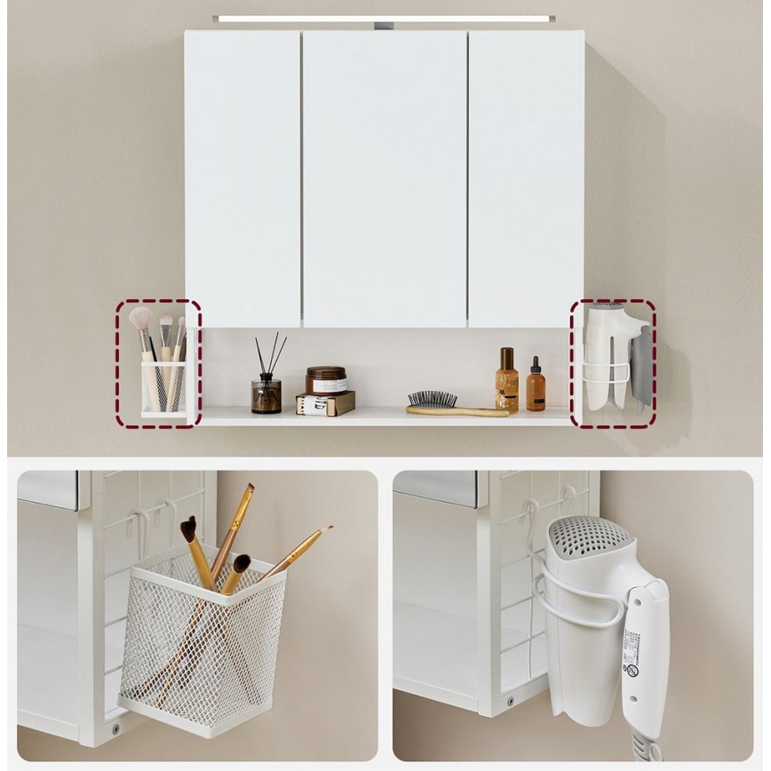 LED-peilikaappi SKY 70x70x16 cm 230V, valkoinen