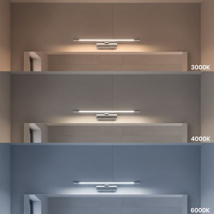 LED-peilivalaisin KLIMT LED/8W/230V 3000/4000/6000K 40 cm IP44 kiiltävä kromi