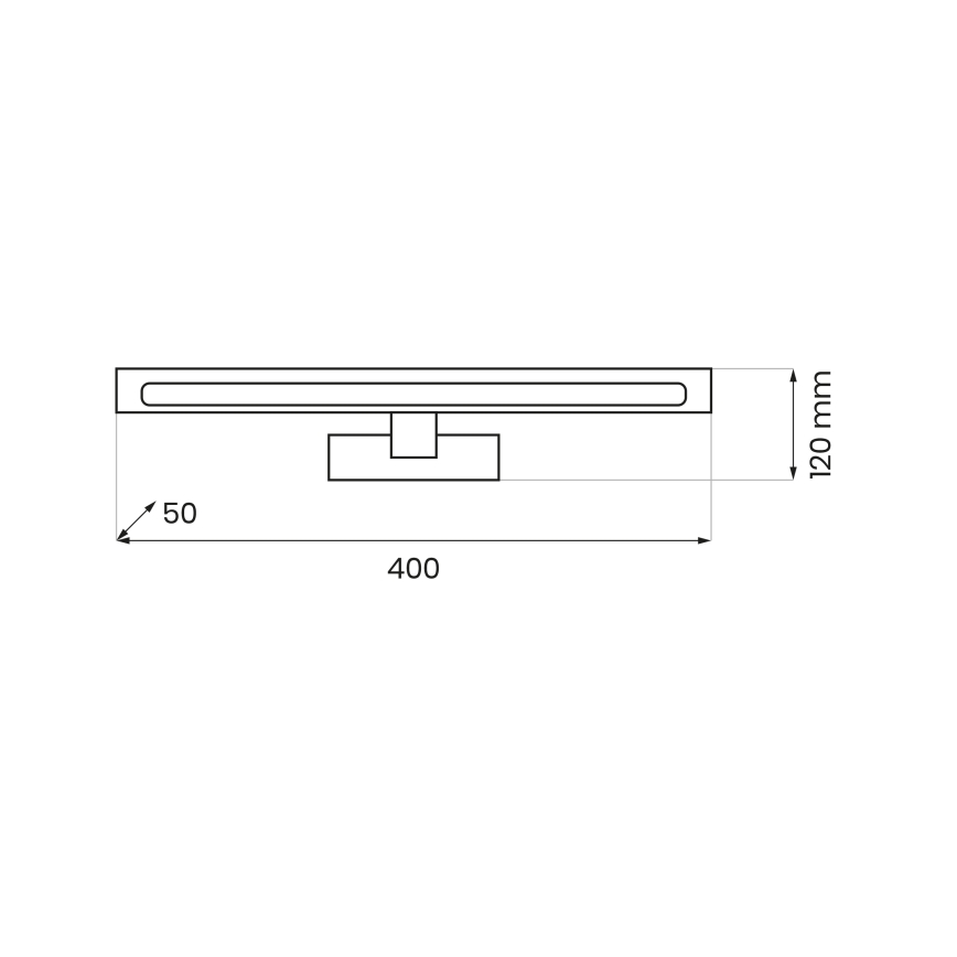 LED-peilivalaisin KLIMT LED/8W/230V 3000/4000/6000K 40 cm IP44 kiiltävä kromi