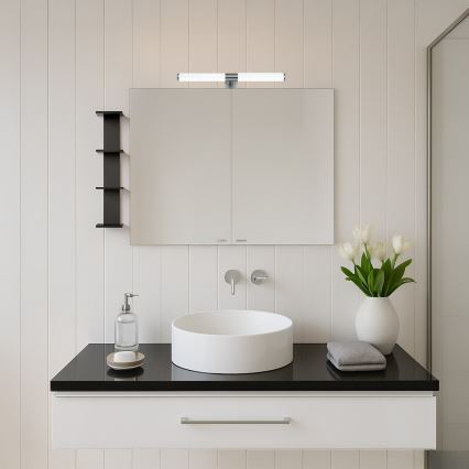LED-peilivalaisin kylpyhuoneeseen 2-in-1 APA LED 6 W 230 V 40 cm IP44 kiiltävä kromi