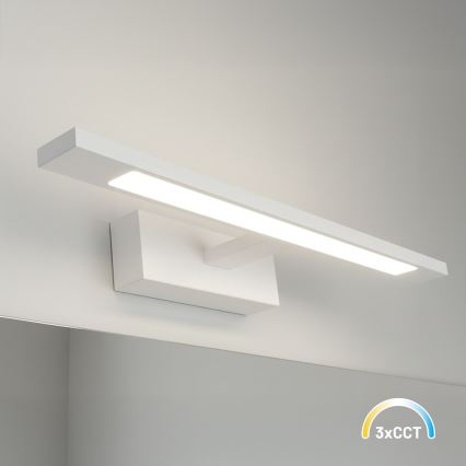 KLIMT LED -kylpyhuonepeilivalaisin, 8 W, 230 V, 3000/4000/6000 K, 40 cm, IP44, valkoinen