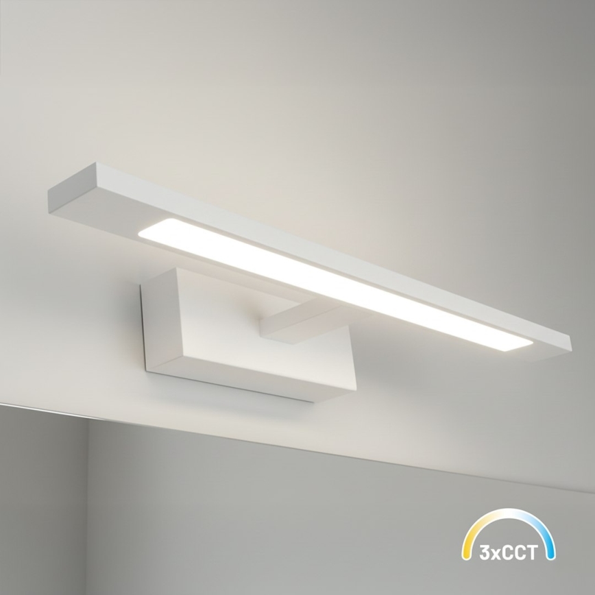 KLIMT LED -kylpyhuonepeilivalaisin, 8 W, 230 V, 3000/4000/6000 K, 40 cm, IP44, valkoinen