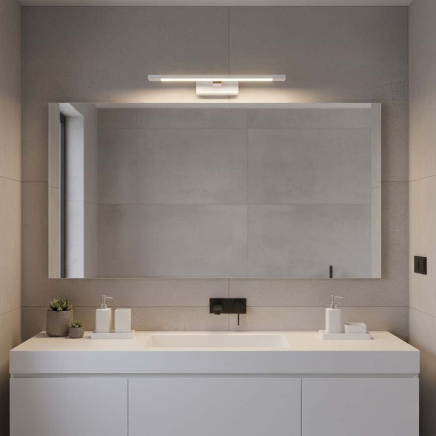 KLIMT LED -kylpyhuonepeilivalaisin, 8 W, 230 V, 3000/4000/6000 K, 40 cm, IP44, valkoinen