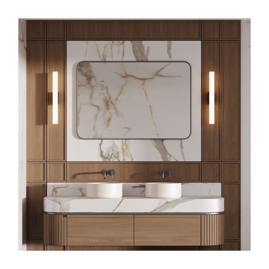 LINEA LED-kylpyhuonepeilivalaisin 12W/230V 3000/4000/6000K IP44 61 cm musta