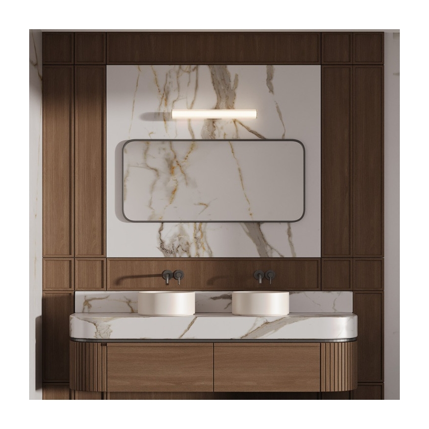LINEA LED-kylpyhuonepeilivalaisin 12W/230V 3000/4000/6000K IP44 61 cm musta