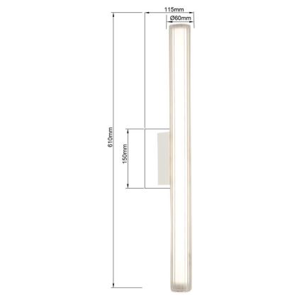 LED-kylpyhuonepeilivalaisin LINEA LED/12W/230V 3000/4000/6000K IP44 61 cm valkoinen