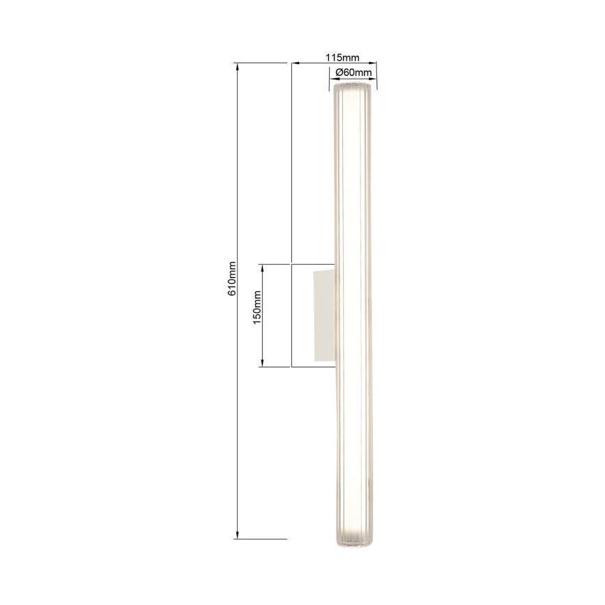 LED-kylpyhuonepeilivalaisin LINEA LED/12W/230V 3000/4000/6000K IP44 61 cm valkoinen