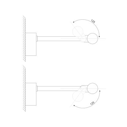LED-peilivalaisin kylpyhuoneeseen MIRROR LED/8W/230V 4000K IP44 60 cm musta