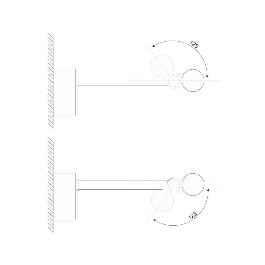 LED-peilivalaisin MIRROR LED/6W/230V 4000K IP44 40 cm musta