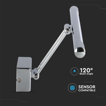 LED-peilivalot LED/13W/230V 3000K 64cm kromi