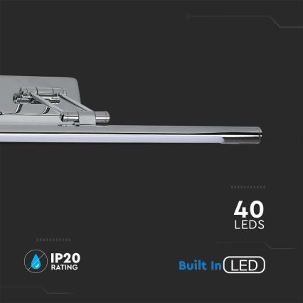 LED-peilivalot LED/9W/230V 3000K 50cm kiiltävä kromi