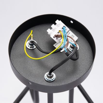 LED-pinta-asennettava kattovalaisin OXFORD 3xE27/15W/230V musta